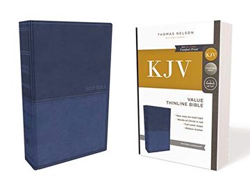 portada Kjv, Value Thinline Bible, Leathersoft, Blue, red Letter Edition, Comfort Print: Holy Bible, King James Version 