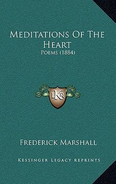 portada meditations of the heart: poems (1884) (in English)