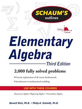 portada Schaum's Outline of Elementary Algebra, 3ed (Schaum's Outlines) (en Inglés)