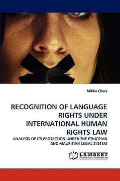 portada recognition of language rights under international human rights law (en Inglés)