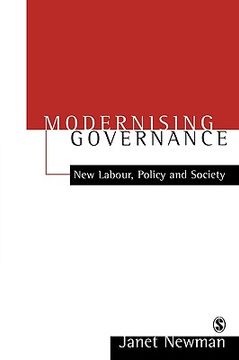 portada modernizing governance: new labour, policy and society (en Inglés)