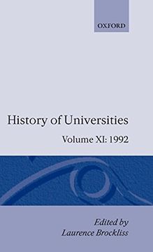 portada History of Universities: Volume xi: 1992 (History of Universities Series) (en Inglés)