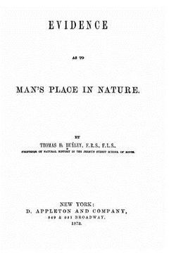 portada Evidence as to man's place in nature (en Inglés)