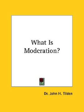 portada what is moderation? (en Inglés)