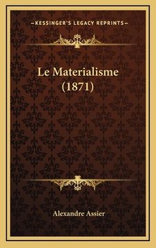 portada Le Materialisme (1871) (in French)