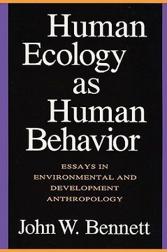 portada human ecology as human behavior/p