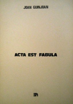 portada acta est fabula (in Spanish)