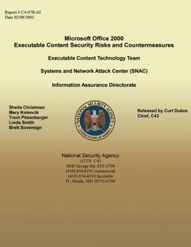 portada Microsoft Office 2000 Executable Content Security Risks and Countermeasures