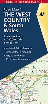 portada West Country & South Wales (AA Road Map Britain)