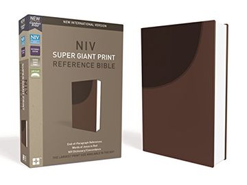portada Niv, Super Giant Print Reference Bible, Imitation Leather, Brown, red Letter Edition (in English)