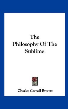 portada the philosophy of the sublime (in English)