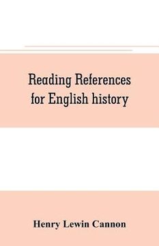 portada Reading references for English history (en Inglés)
