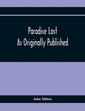 portada Paradise Lost As Originally Published (en Inglés)