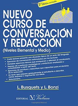 portada Nuevo Curso de Conversación y Redacción (Niveles Elemental y Medio) (Cervantes) (in Spanish)