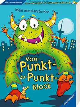 portada Ravensburger Mein Monsterstarker Von-Punkt-Zu-Punkt-Block - für Kinder ab 5 Jahren (en Alemán)