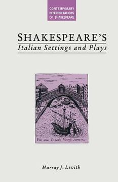 portada Shakespeare's Italian Settings and Plays (en Inglés)