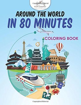 portada Around the World in 80 Minutes Coloring Book