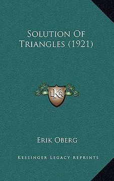 portada solution of triangles (1921) (en Inglés)
