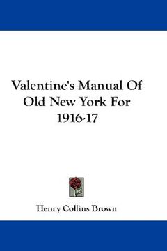 portada valentine's manual of old new york for 1916-17 (in English)