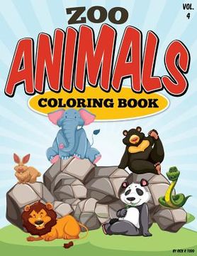 portada Zoo Animals Coloring Book Animals: All Ages Coloring Books (en Inglés)