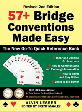 portada 57+ Bridge Conventions Made Easy: The new Go-To Quick Reference Book (en Inglés)