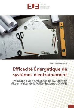 portada Efficacité Énergétique de systèmes d'entrainement: Pompage à vis d'Archimède de l'Autorité de Mise en Valeur de la Vallée du Sourou (AMVS) (French Edition)