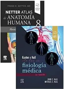 portada Lote GUYTON y HALL Tratado de Fisiología Médica + NETTER Atlas de Anatomía Humana Abordaje Regional