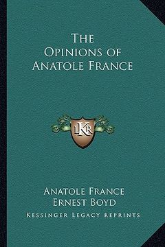 portada the opinions of anatole france
