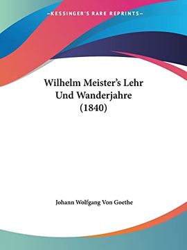 portada Wilhelm Meister's Lehr und Wanderjahre (in German)