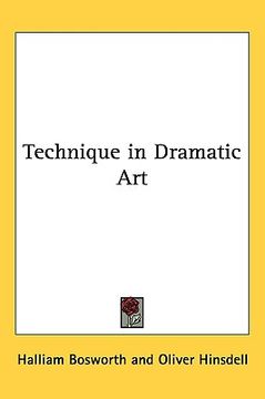 portada technique in dramatic art (en Inglés)