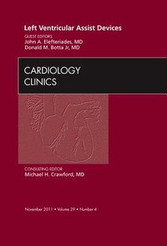 portada Left Ventricular Assist Devices, an Issue of Cardiology Clinics: Volume 29-4 (in English)