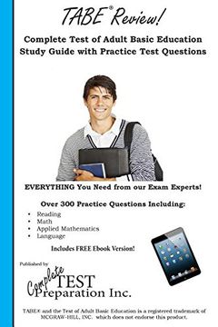 portada TABE Review! Complete Test of Adult Basic Education Study Guide with Practice Test Questions