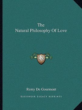 portada the natural philosophy of love (in English)