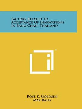 portada factors related to acceptance of innovations in bang chan, thailand