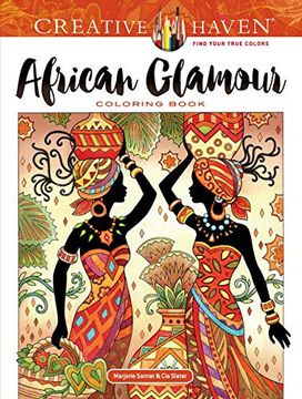 portada Creative Haven African Glamour Coloring Book (in English)