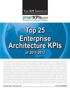 portada Top 25 Enterprise Architecture KPIs of 2011-2012 (en Inglés)