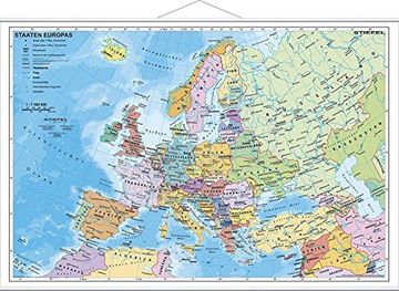 portada Staaten Europas, Politisch 1: 7 200 000. Wandkarte Kleinformat mit Metallstäben (en Alemán)