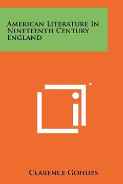 portada american literature in nineteenth century england (in English)