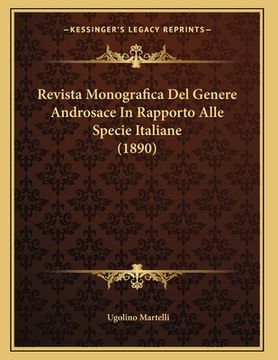 portada Revista Monografica Del Genere Androsace In Rapporto Alle Specie Italiane (1890) (en Italiano)