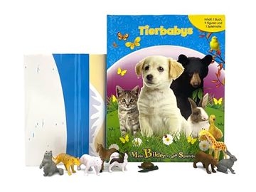 portada Tierbabys, Spielbuch + 8-10 Spielfiguren + Spielmatte: Mein Bilder- und Spielebuch (en Alemán)