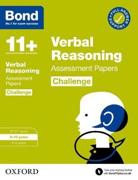 portada Bond 11+: Bond 11+ Verbal Reasoning Challenge Assessment Papers 9-10 Years (Bond Challenge) (in English)