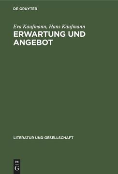 portada Erwartung und Angebot (in German)