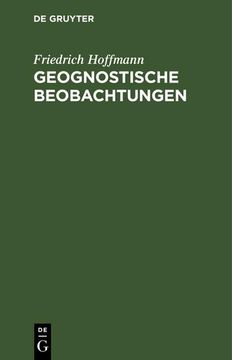 portada Geognostische Beobachtungen (in German)