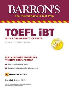 portada Barron'S Toefl Ibt: With 8 Online Practice Tests (Barron'S Test Prep) 