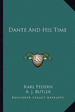 portada dante and his time (en Inglés)