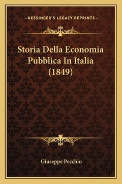 portada Storia Della Economia Pubblica In Italia (1849) (en Italiano)