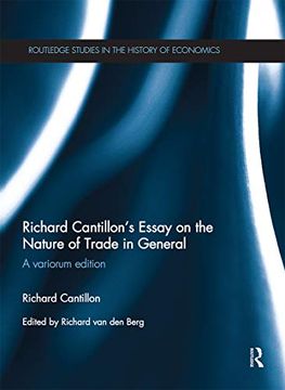 portada Richard Cantillon's Essay on the Nature of Trade in General (Routledge Studies in the History of Economics) (en Inglés)