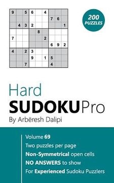 portada Hard Sudoku Pro: Book for Experienced Puzzlers (200 puzzles) Vol. 69 (en Inglés)
