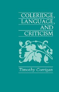 portada coleridge, language, and criticism (in English)