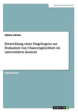 portada Entwicklung eines Fragebogens zur Evaluation von Chancengleichheit im universitären Kontext (German Edition)